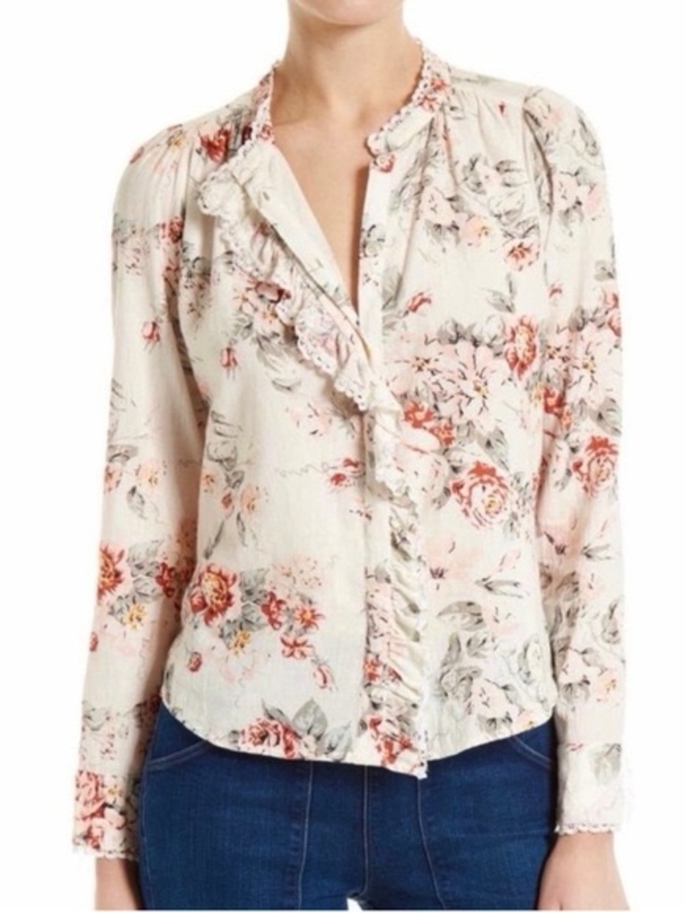 Rebecca Taylor La Vie Floral Blouse M